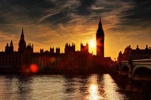 coucher de soleil à Londres photo