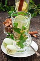 thé marocain à la menthe, citron vert et cannelle photo