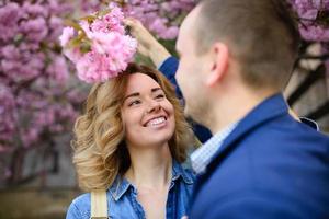 histoire d'amour. portrait de couple charmant photo