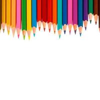 crayons de couleur isolés sur fond blanc photo