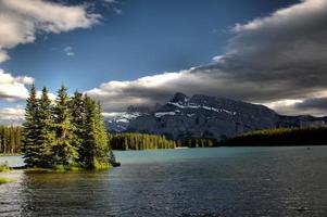 vue sur la montagne dans les rocheuses canadiennes photo