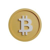 bitcoin ou crypto symbole financier icône 3d photo de haute qualité