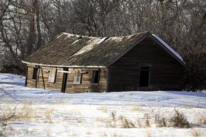 maison de ferme abandonnée en saskatchewan photo