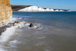 vue sur la côte du sussex depuis l'écart de l'espoir photo