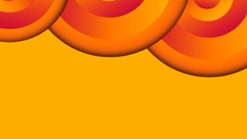 fond dégradé de géométrie de cercles avec combinaison de couleurs jaune et orange. conception de fond de présentation. adapté à la présentation, à l'affiche, au fond d'écran, au site Web personnel, aux expériences ui et ux. photo