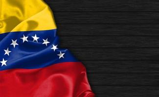 Gros plan de rendu 3d du drapeau du venezuela photo