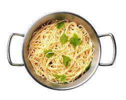spaghetti dans une passoire photo