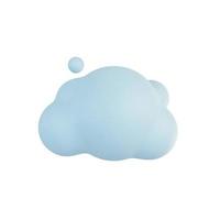 nuages duveteux dans le ciel. Illustration 3D. photo