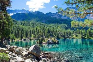 lac alpin coloré dans les alpes suisses