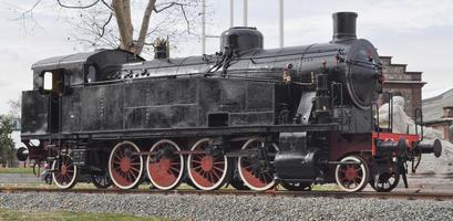 détail de l'ancien véhicule de locomotive de train à vapeur photo