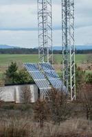 panneau solaire sunpower à haut rendement pour l'électricité du système domestique. Espagne photo