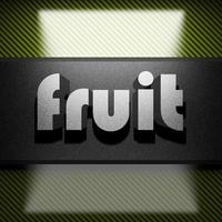 mot fruit de fer sur carbone photo