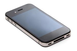 smartphone noir sur fond blanc photo