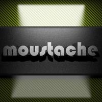 mot moustache de fer sur carbone photo