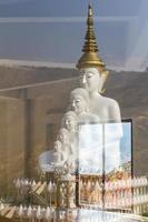 bouddha miroir blanc reflet photo