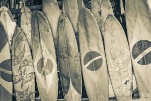 planches de surf cool drapeau brésilien ilha grande rio de janeiro brésil. photo