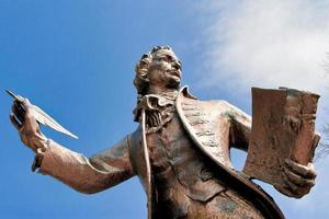 Thetford, Norfolk, Royaume-Uni, 2005. statue de Thomas Paine auteur des droits de l'homme à Thetford Norfolk photo