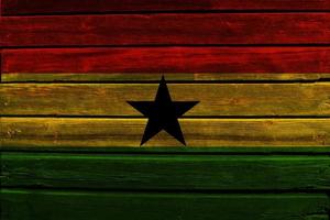 drapeau du ghana sur bois photo