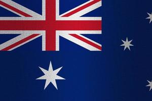 drapeau de l'australie sur la pierre photo