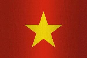 drapeau du vietnam sur pierre photo