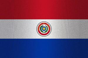 drapeau du paraguay sur pierre photo