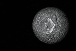 mimas, la lune de saturne - système solaire photo