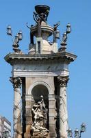 Barcelone, Espagne, 2006. monument de la place d'Espagne dans le quartier de montjuic photo