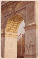 Washington square arch - carte postale vintage photo