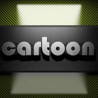 mot de dessin animé de fer sur carbone photo