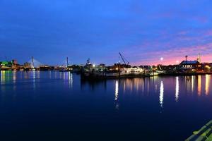 port de boston la nuit, usa photo