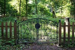 vieux cimetière juif en forêt photo