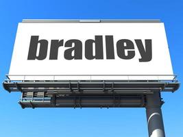 mot bradley sur panneau d'affichage photo