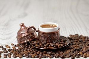tasse traditionnelle de café turc.