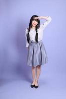 fille preppy violette photo