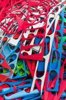 modèles de feuilles de chaussures colorées. photo