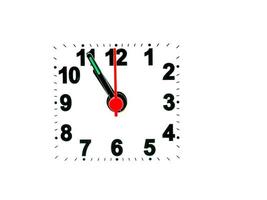 horloge indiquant l'heure sur un fond blanc photo