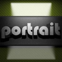 mot portrait de fer sur carbone photo