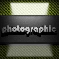 mot photographique de fer sur carbone photo