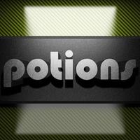 potions mot de fer sur carbone photo