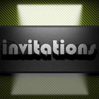 invitations mot de fer sur carbone photo