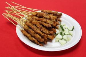 satay, brochettes de viande de kebab rôties traditionnelles