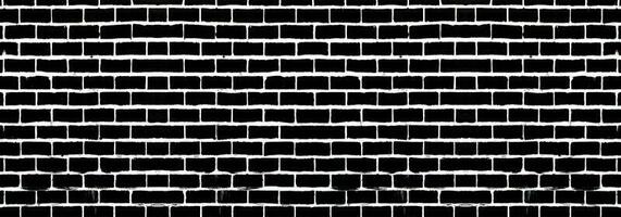panorama de mur de briques noires et blanches. texture de brique abstraite pour la conception ou le papier peint. photo
