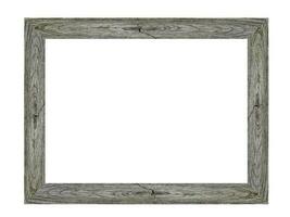 cadre photo en bois isolé sur fond blanc. avec chemin de détourage.