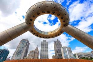 detroit, mi usa, 30 août 2020, fontaine commémorative horace e dodge située sur la place hart, centre-ville de detroit .la fontaine a été conçue par isamu noguchi en 1978 et construite en 1981 photo