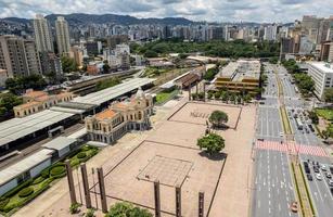 minas gerais, brésil, avr 2020 - praca d estacao photo