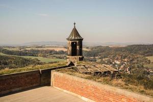 paysage de la forteresse de konigstein suisse saxonne, automne voyageant dans la bastille saxonne photo