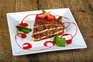 gâteau aux fraises photo