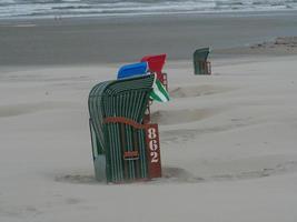 à la plage de l'île de juist photo