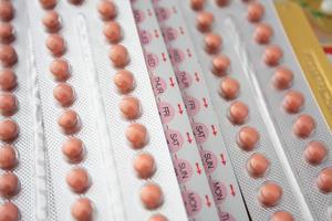 pilule contraceptive orale colorée photo