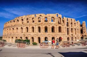 ruines du plus grand colisée d'afrique du nord. el jem, tunisie, unesco photo